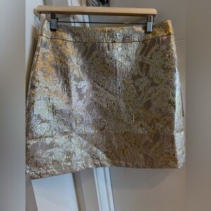 Elegant Gold and Silver Brocade Skirt